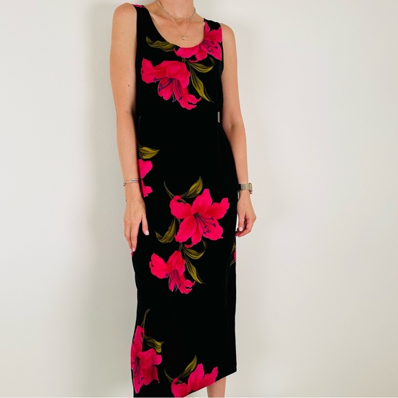 Vintage Connie Choi floral slip on lightweight midi dress - Picture 3 of 10